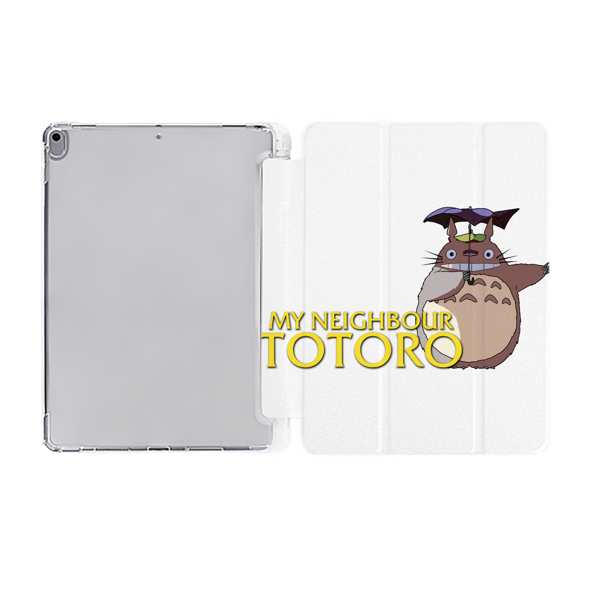 （画像用） となりのトトロ 草壁メイ 草壁サツキ My Neighbor Totoro Satsuki Kusakabe Mei Kusakabe IPad ケース ペン収納付き 三つ折りスタンド PUレザー×シリコン 対応機種9.5/10.5/10.9インチ